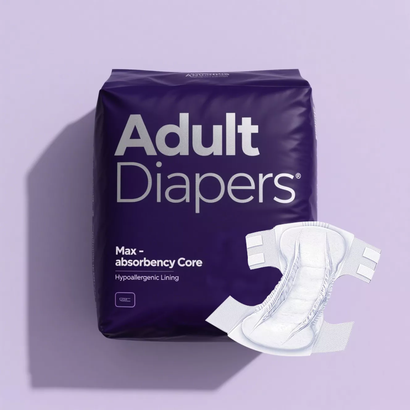 Daily Use Adult Diapers - Slim Design Absorbent Core Leak Guards & Soft Edges
