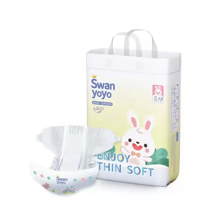 Breathable high absorbent bulk baby diapers